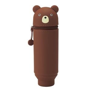 Stand Up Pen Case - Brown Bear
